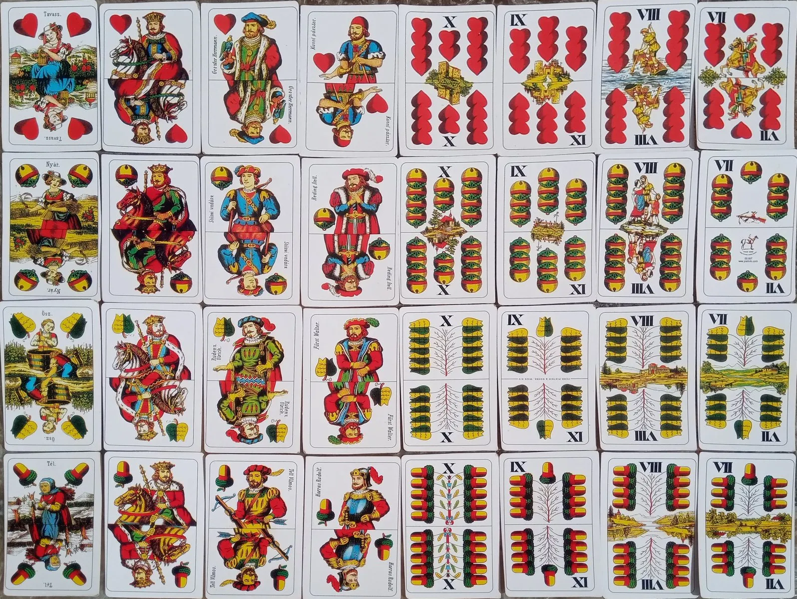 Nineteenth-century Hungarian William Tell pattern playing cards